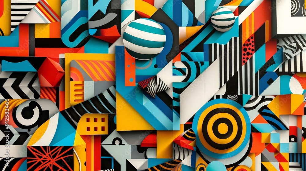 Poster explore the world of abstract geometric patterns that challenge perceptions and ignite imagination.
