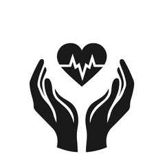 Clean black and white vector silhouette of a Cre logo isolated on white background