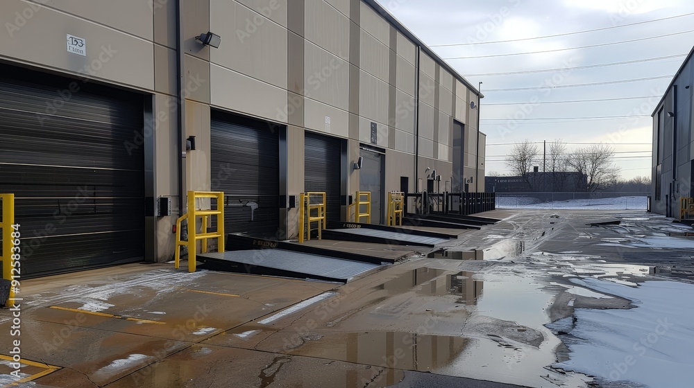 Poster exploring loading dock configurations reveals innovations in ramp designs, dock shelters, and seal s