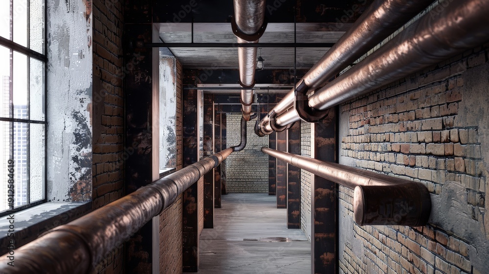 Poster exposed pipes can enhance the overall functionality of a space.