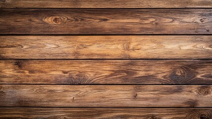 Fototapeta premium Horizontal lines old wood background. Vintage brown floor texture