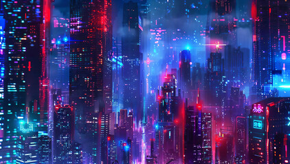 Fototapeta premium Cyberpunk Cityscape.
