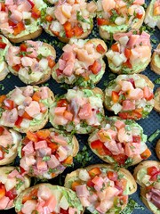 ready-made canapés or snacks for catering
