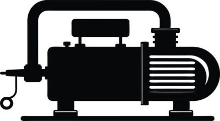 Vacuum pump silhouette vector illustration design