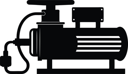 Vacuum pump silhouette vector illustration design