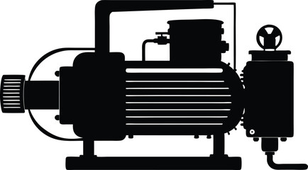 Vacuum pump silhouette vector illustration design