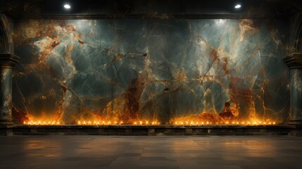 Polished marble wall with elegant sheen