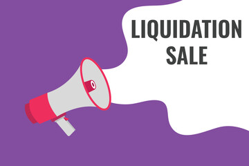 liquidation sale button, banner, label, template for website. liquidation sale text with colorful megaphone icon
