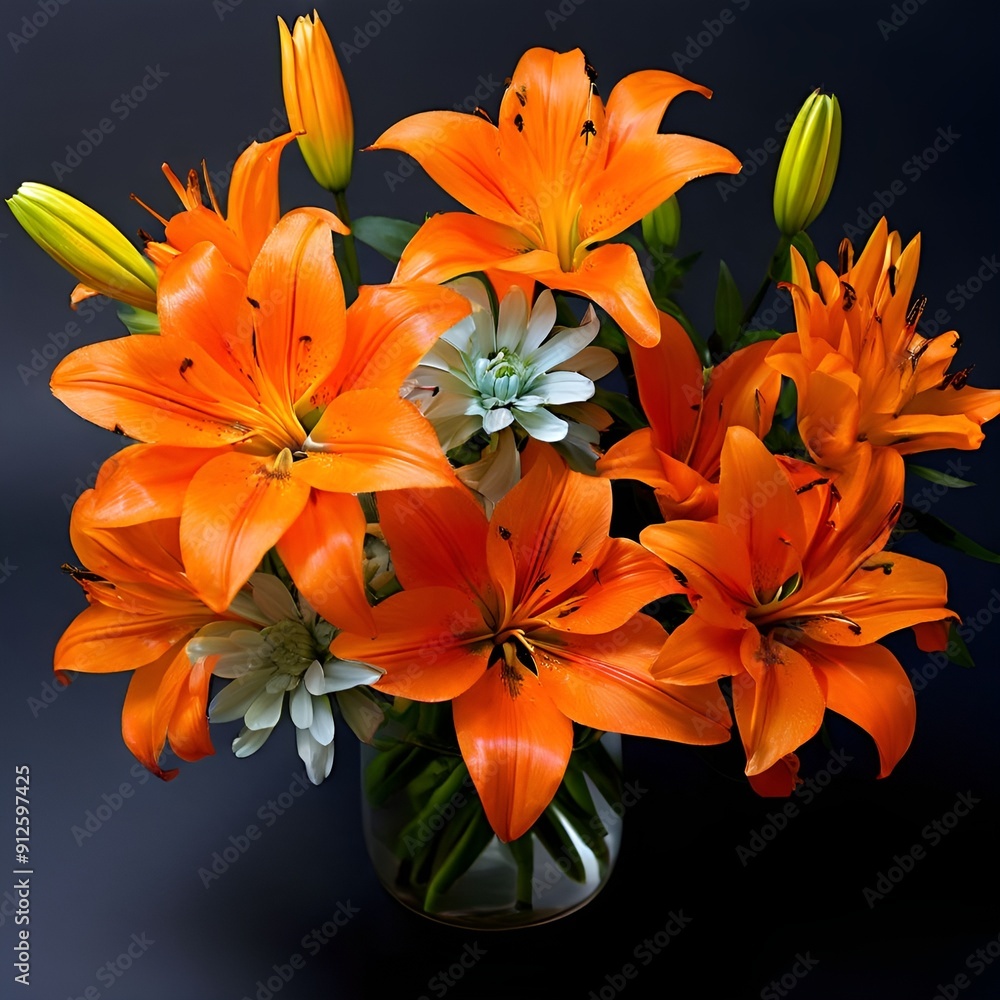 Poster orange-flower-arrangement 