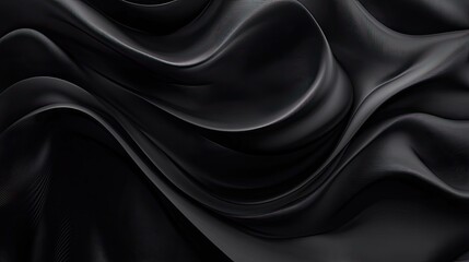 Fototapeta premium Abstract 3D black background with organic forms and fluid lines, creating a sense of movement and depth.