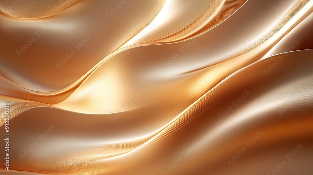 Poster abstract 3d brown background with flowing, wave-like patterns and a soft glow.