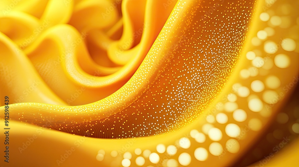 Poster abstract 3d golden yellow background with geometric patterns and smooth transitions, perfect for mod