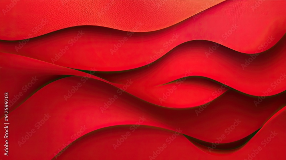 Poster abstract 3d red background with geometric patterns and smooth transitions, ideal for modern and styl