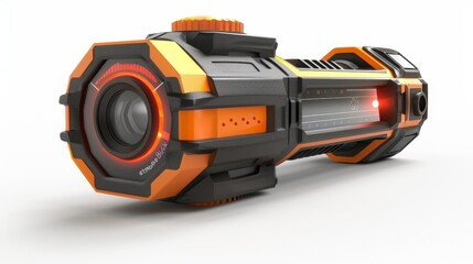 Laser distance meter, 3D illustration, realistic, isolated on white background