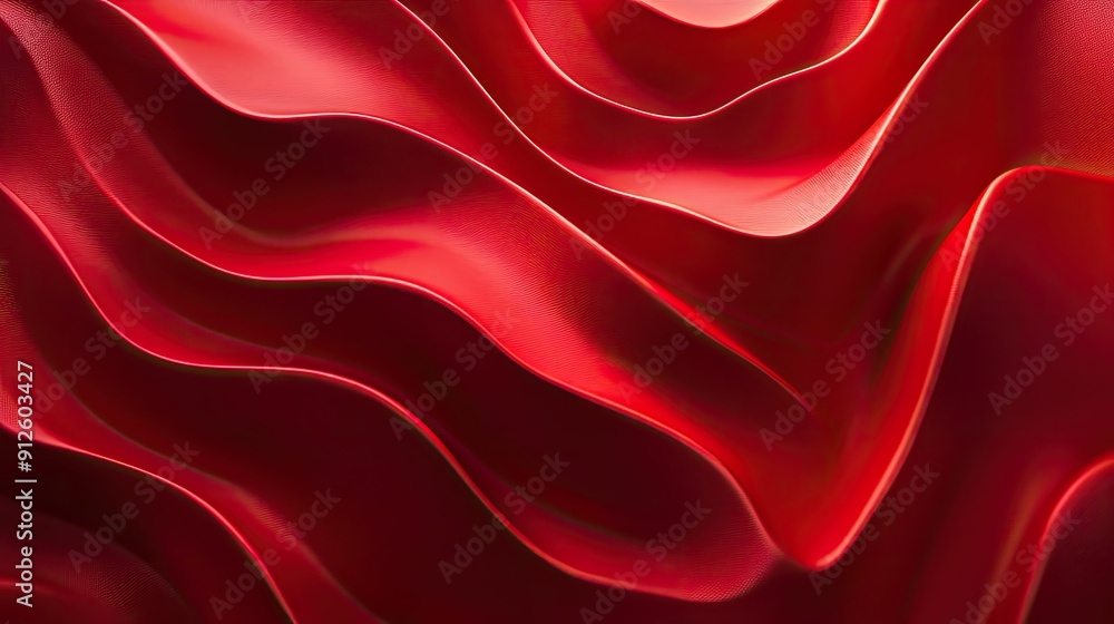 Poster luxurious 3d red background with rich textures and soft lighting, suitable for high-end and sophisti