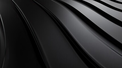 Fototapeta premium Minimalist 3D black background with clean surfaces and soft shadows, ideal for sleek and modern designs.
