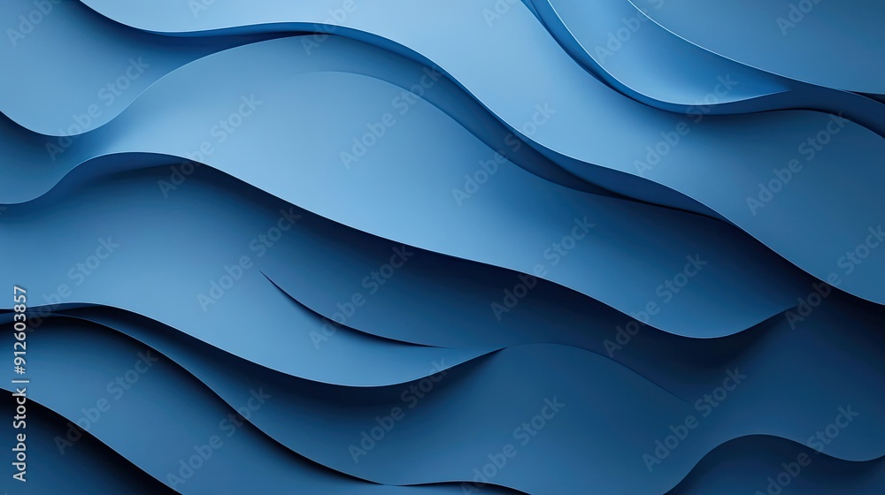 Poster minimalist 3d blue background with clean lines and subtle textures, perfect for modern and understat