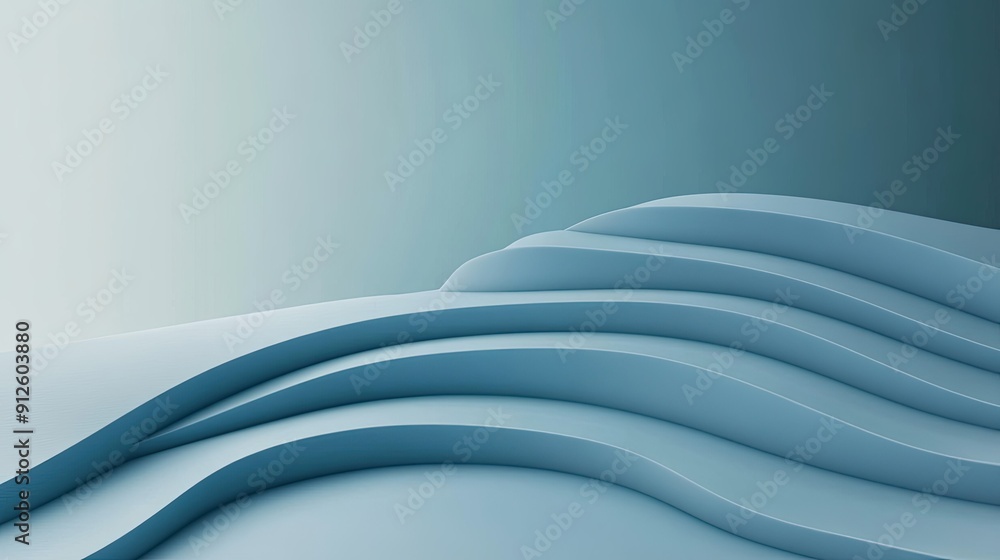 Poster minimalist 3d blue background with clean lines and subtle textures, perfect for modern and understat