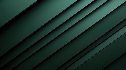 Obraz premium Minimalist 3D dark green background with clean lines and subtle lighting, ideal for modern and sleek designs.