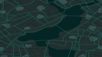 Close-up of a city street map. Geography distance plan. Various sizes and shapes. The street map. Flat vector illustration