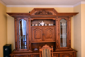 old sideboard in the dining room