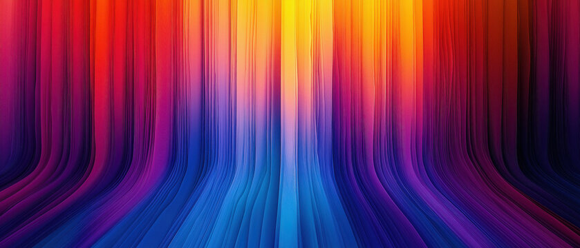 A vibrant abstract background with flowing lines of color in gradients of orange, purple, and blue. Perfect for creative designs.