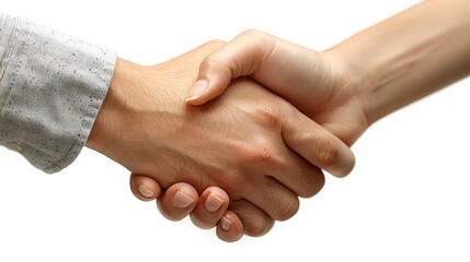 A close-up of a handshake between business partners 