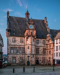 The beautiful medieval Town Hall in Marburg, Hesse, Germany