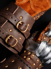 Medieval Knight King Armor Gauntlets Gloves Battle Medieval Crusades Protection