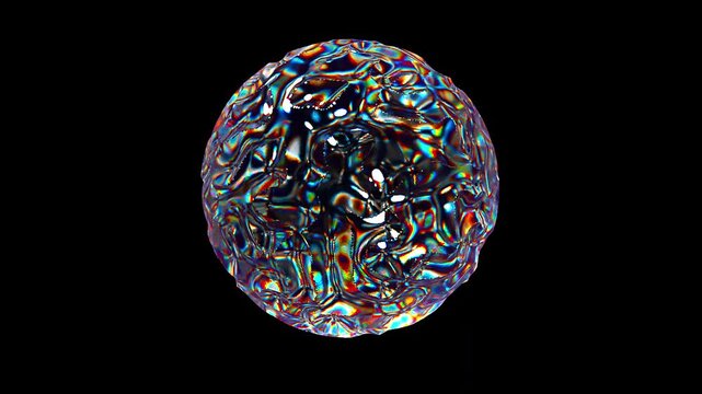 Colorful glass sphere. Computer generated 3d render