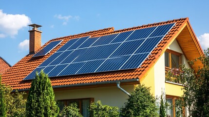 Fototapeta premium Solar Energy on Roof