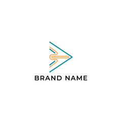 ILLUSTRATION TRIANGLE SIMPLE GRADIENT BLUE ORANGE COLOR LOGO ICON MODERN SIMPLE TEMPLATE ELEMENT DESIGN VECTOR