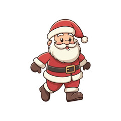 cartoon style happy santa claus