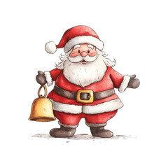 cute santa claus watercolor illustration