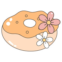 Groovy Thanksgiving pumpkin  donut 