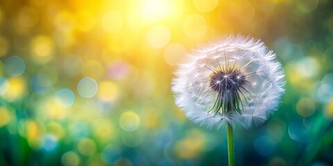 Obraz premium Beautiful dandelion wallpaper with soft, blurred background , nature, floral, plant, delicate, whimsical, summer, spring, garden