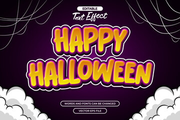 Happy halloween editable text effect
