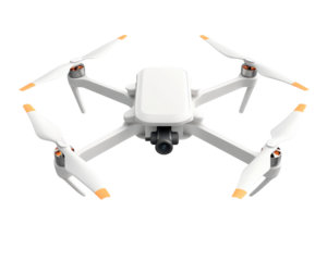 A drone isolated on white transparent background