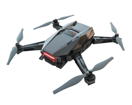 A drone isolated on white transparent background