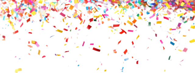 A confetti isolated on white transparent background