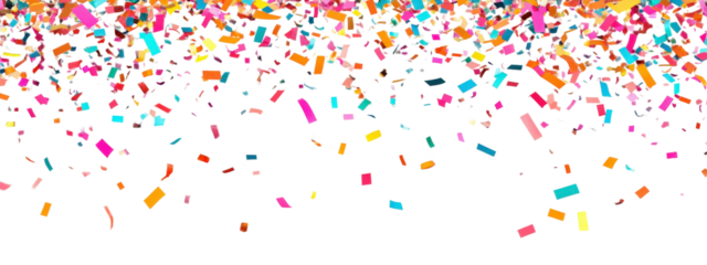 A confetti isolated on white transparent background