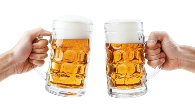 A beer isolated on white transparent background