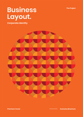 Company identity brochure template. Business cover. Corporate report abstract geometric layout.