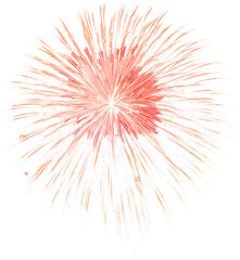 Red fireworks burst