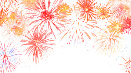 Red fireworks display