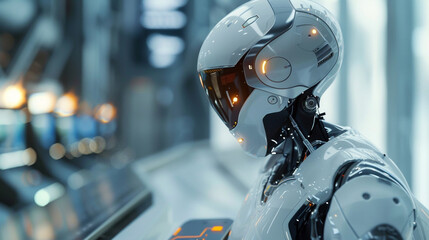 Fototapeta premium AI virtual assistant managing daily tasks, advanced personal assistant technology, efficient organization