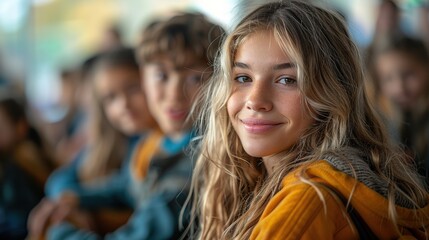 Obraz premium Smiling Teen Girl Portrait