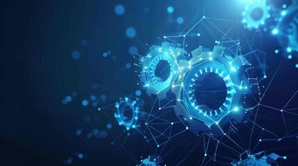 Obraz premium Abstract Gear Network