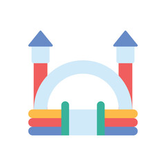  Bouncy castle vector icon