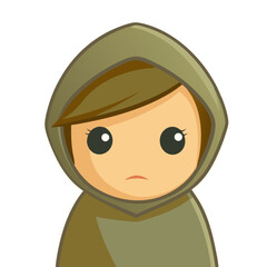 Fototapeta premium Enchanting Halloween and Autumn Theme: Kawaii Vector Illustration of Shadows Lurking in Green Color on Transparent Background, Whimsical and Mysterious Design for Seasonal Festivities and Spooky Ho 